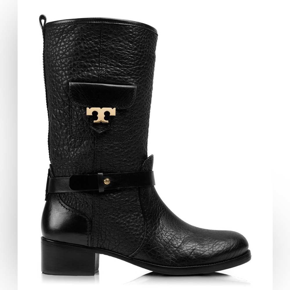 Tory Burch Leona Mid Shaft Boot in soft Figueira